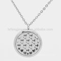 Fashion design round hole locket,stainless steel wholesale locket,medium perfume locket